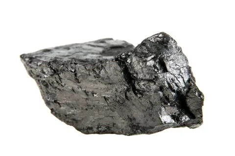 Coal isolated on white background Stock Photos