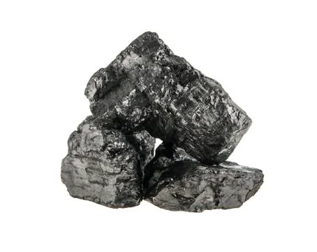 Coal isolated on white background Stock Photos