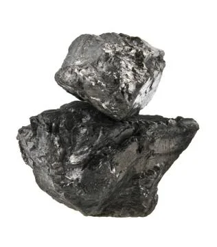 Coal isolated on white background Stock Photos