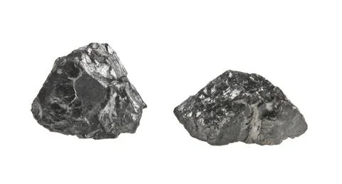 Coal isolated on white background Stock Photos