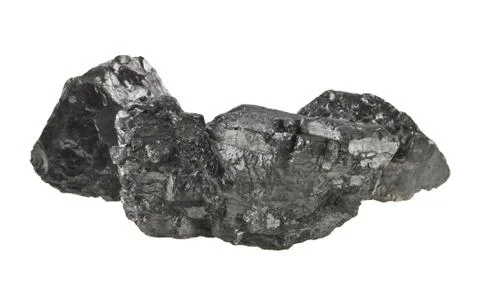 Coal isolated on white background Stock Photos
