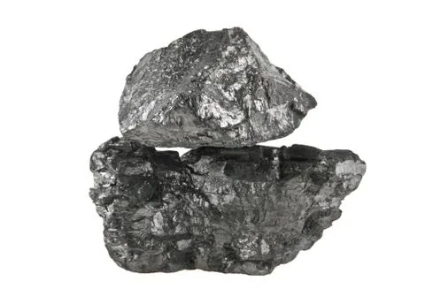 Coal isolated on white background Stock Photos