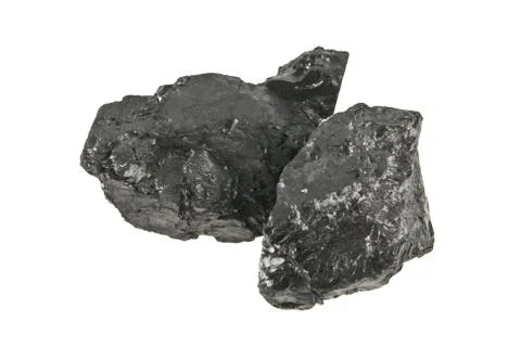 Coal isolated on white background Stock Photos