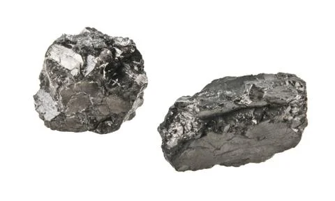 Coal isolated on white background Stock Photos