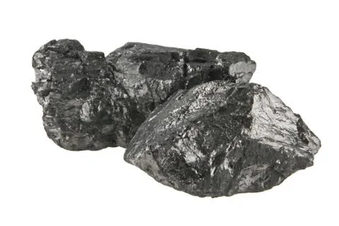 Coal isolated on white background Stock Photos