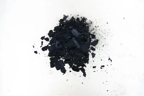 Coal isolated on white background Foto stock