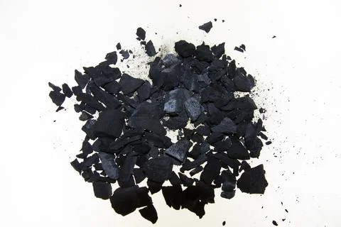 Coal isolated on white background Stock Photos