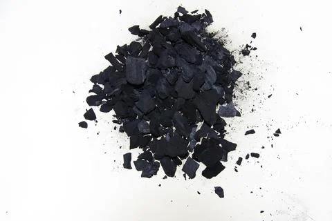 Coal isolated on white background Foto stock
