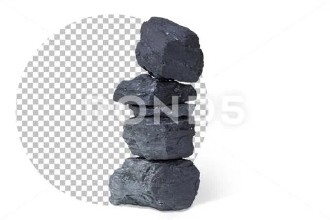 Coal lies on top of each other. PSD Template