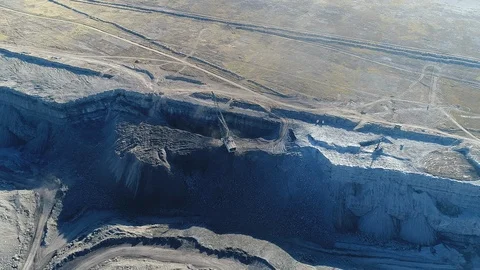 A coal mine and  tiny car Stock Footage 122608242