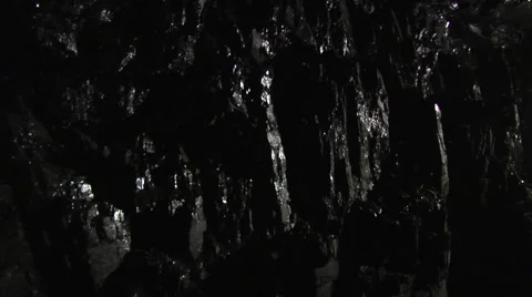 Coal at The Mine Close Up Tracking Right Stony Coal Black Shining Coal Stock Footage 53503953