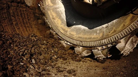 Coal mine extractor in Greece Stock Footage 120568826