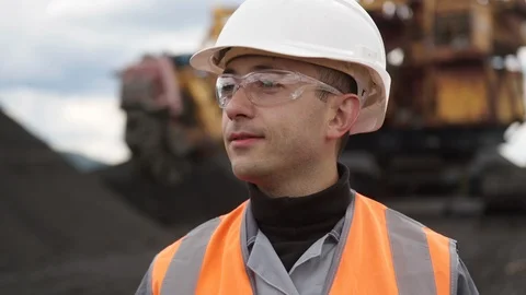 Coal mine mining worker miner Stock Footage 111890082