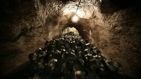 Coal mine wagons Stock Footage 77745110