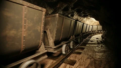 Coal mine wagons 動画素材 77745252