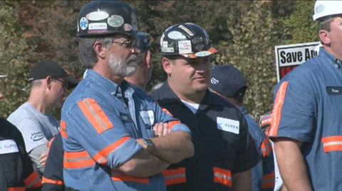 Coal Miner Protest 1 of 8 Video stock 32273582