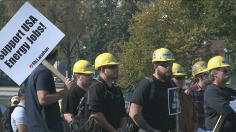 Coal Miner Protest 2 of 8 Stock Footage 32273539