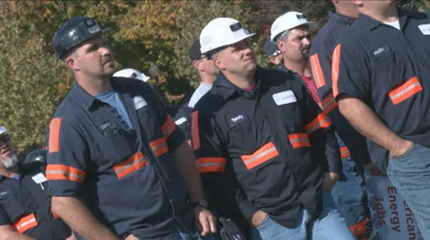 Coal Miner Protest 4 of 8 Stock Footage 32273439