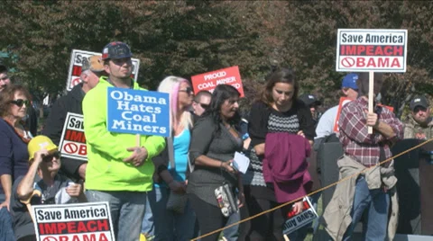 Coal Miner Protest 5 of 8 Stock Footage 32273432
