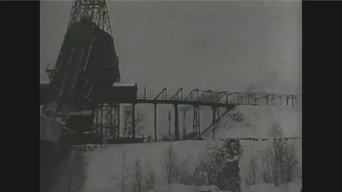 A coal mining and processing plant operates in 1926. Stock Footage 100995964