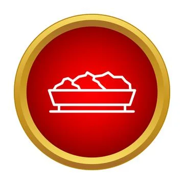 Coal mining cart icon transporting natural resource 스톡 일러스트