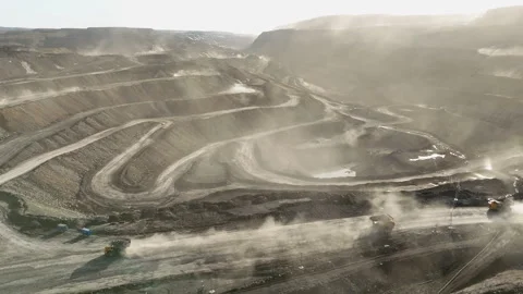 Coal mining Stock Footage 306542582