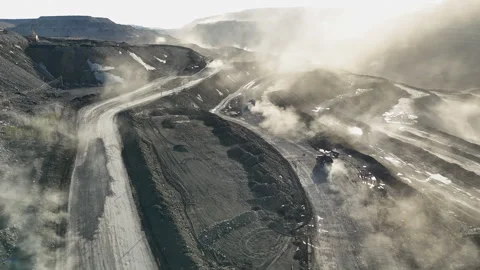 Coal mining Stock Footage 306542597