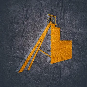 Coal mining icon Stock Illustration