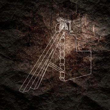Coal mining icon Stock Illustration