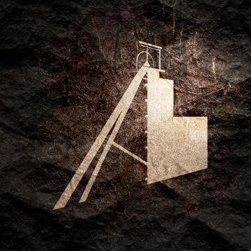 Coal mining icon Stock Illustration