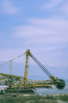 Coal mining machine near Most, Northern Bohemia, Czech Republic Stock Photos