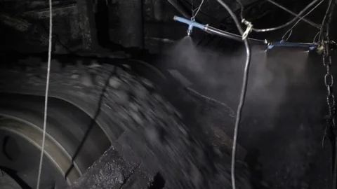 Coal mining mine mechanisms Video stock 79107112