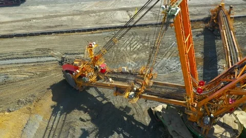 Coal mining in open cast mine. Stock Footage 159984054