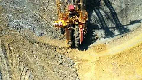 Coal mining in open cast mine. Stock Footage 160000182