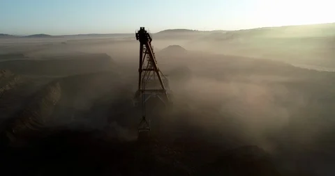 Coal mining at an open pit Stock Footage 105211895
