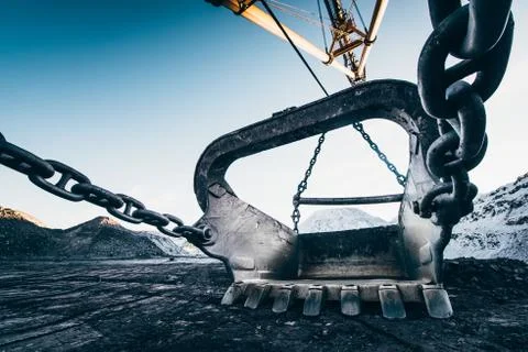 Coal mining open pit Foto stock