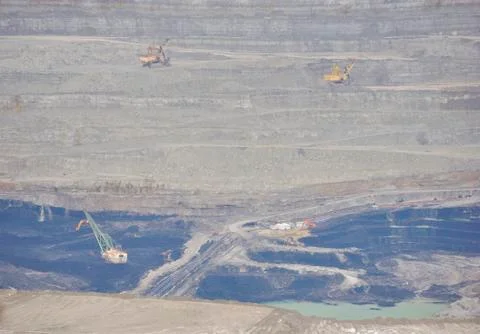 Coal mining by open way Stock Photos