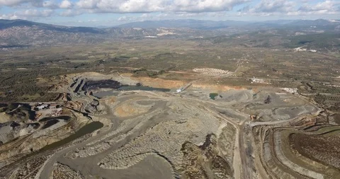 Coal Mining Pit Aerial Stock Footage 102194050