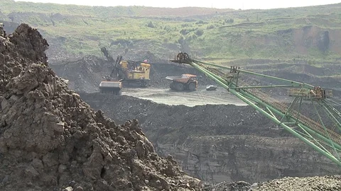 Coal mining. TimeLapse Video stock 88252771