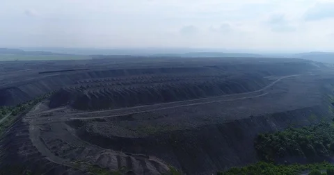 Coal mining waste Stock Footage 78194524