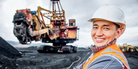 Coal mining worker Foto stock