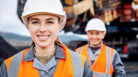 Coal mining workers Stock Photos