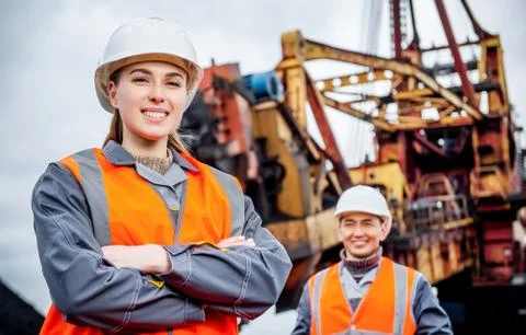 Coal mining workers Foto stock