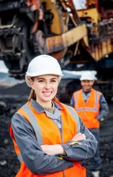 Coal mining workers Foto stock