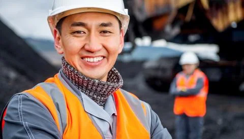 Coal mining workers Foto stock