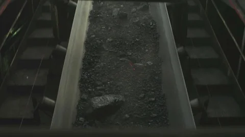 Coal Ore Moving Up Stock Footage 71119900