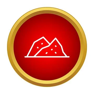 Coal pile icon representing mining and fossil fuel resources Stock Illustration