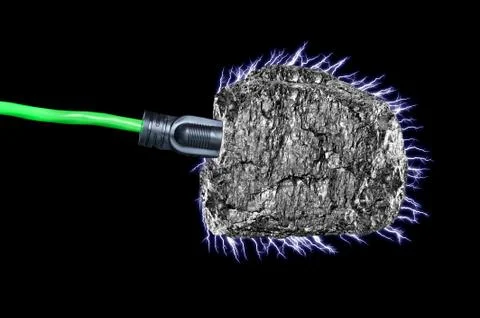 Coal with plug Stock Photos