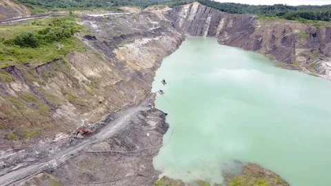Coal pool pit area Stock Footage 170014632