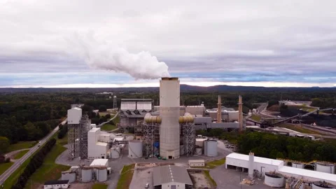 Coal Power Plant At Sunset Stock Footage 321197935